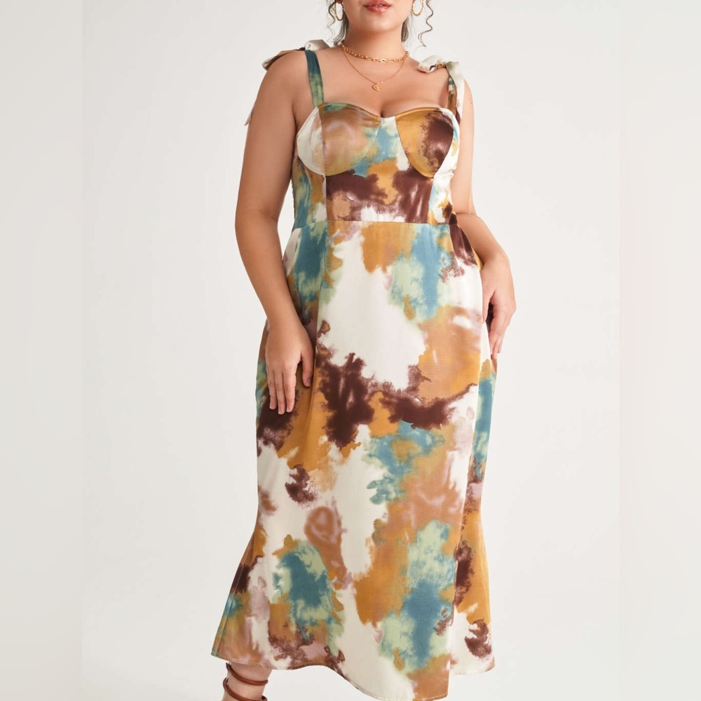 Cider Multicolor Strapless Maxi Dress - NWT